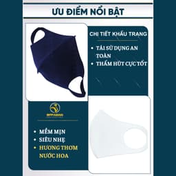 Thumbnail Combo 5 Khẩu trang vải chống tia uv chống nắng vải poly vải su thoáng khí mịn OKT10 OPPAMAN 2