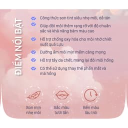 Thumbnail Son Tint Lì Siêu Nhẹ Cloudy Baby Bright Bám Màu Chuẩn Sắc 2,6g 4