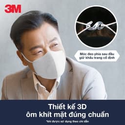 Thumbnail [Quà Tặng] Khẩu trang 3M™, đạt tiêu chuẩn KN95, trắng/ đen, Ngăn ngừa bụi mịn, mầm bệnh trong không khí, khói bụi,... 2
