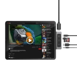 Thumbnail Cổng chuyển Hyperdrive Media 6-in-1 HDMI 4K/60Hz USB- Hub đa phương diện – HD449 4