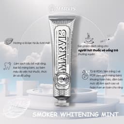 Thumbnail Kem Đánh Răng Ý Marvis Smoker Giúp Hỗ Trợ Trắng Răng, Loại Bỏ Mảng Bám,Sach Răng Thơm Miệng 85ml 2