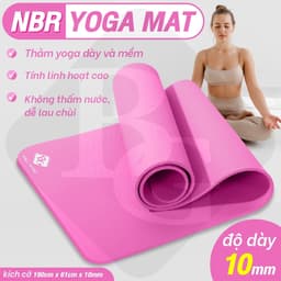 Thumbnail BG - Thảm Tập Yoga Chống Trượt  cao su nguyên khối NBR 10MM Cao Cấp chống trơn trượt loại xịn 4