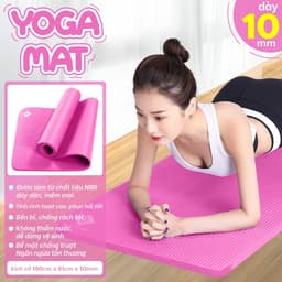 Thumbnail BG - Thảm Tập Yoga Chống Trượt  cao su nguyên khối NBR 10MM Cao Cấp chống trơn trượt loại xịn 1