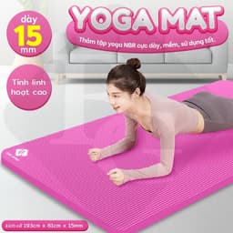 Thumbnail BG - Thảm Tập Yoga Chống Trượt  cao su nguyên khối NBR 15MM Cao Cấp chống trơn trượt loại xịn 4