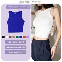 Thumbnail Áo croptop nữ Choobe sát nách ba lỗ thun không tay kiểu ôm body tank top vải cotton co giãn tốt A17 1