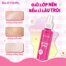 Thumbnail Xịt Giữ Lớp Trang Điểm Lâu Trôi Silkygirl Makeup Setting Spray - Matte 70ml 2