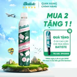 Thumbnail Dầu Gội Khô Batiste Naturally 100% Thuần Chay Thiên Nhiên Từ Măng Tre & Hoa Dành Dành 200ml (Baboo Fibre & Gardenia) 2