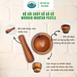 Thumbnail Bộ Cối Chày Gỗ Xà Cừ Tự Nhiên Ohiama Wooden Mortar Pestle | Dụng Cụ Nhà Bếp, Đồ Thủ Công VNXK, Tết 2