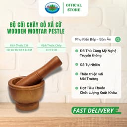 Thumbnail Bộ Cối Chày Gỗ Xà Cừ Tự Nhiên Ohiama Wooden Mortar Pestle | Dụng Cụ Nhà Bếp, Đồ Thủ Công VNXK, Tết 1