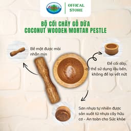 Thumbnail Bộ Cối Chày Gỗ Dừa Ohiama Coconut Wooden Mortar Pestle | Dụng Cụ Nhà Bếp, Đồ Thủ Công Hàng VNXK, Tết 2