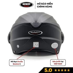 Thumbnail Mũ bảo hiểm nửa đầu có kính SUNDY Helmets HP02K thể thao, tem hình năng động, Freesize (vòng đầu 56-58cm) 3