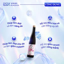 Thumbnail [Date 8/2025] Nước Uống Đẹp Da 82X KOHARU PLACENTA Nhật Bản Chai 500ml - Cân Bằng Nội Tiết Tố Nữ, Sáng Da 4