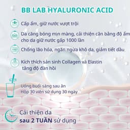 Thumbnail Viên Uống Cấp Ẩm BB LAB Hyaluronic Acid Giữ Ẩm, Giảm Khô Da, Tiết Dầu, Da Căng Bóng, Mịn Màng Hộp 30 Viên 3