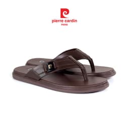 Thumbnail Dép nam Pierre Cardin Pháp da bò thật, đế cao su khắc logo, không bám vân mồ hôi 160 - Hàng chính hãng 1