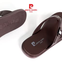 Thumbnail Dép nam Pierre Cardin Pháp da bò thật, đế cao su khắc logo, không bám vân mồ hôi 160 - Hàng chính hãng 4