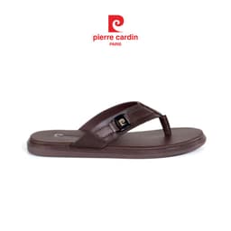 Thumbnail Dép nam Pierre Cardin Pháp da bò thật, đế cao su khắc logo, không bám vân mồ hôi 160 - Hàng chính hãng 3
