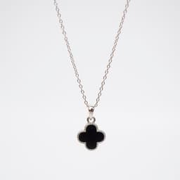 Thumbnail Dây chuyền nữ Lamy CDE Black Onyx Flower Silver Necklace CDE6392SV 2