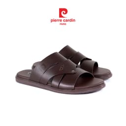 Thumbnail Dép nam Pierre Cardin Pháp da bò cao cấp, quai chéo ngang đế cao su chống trượt, không gây hôi chân - 163 3