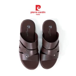Thumbnail Dép nam Pierre Cardin Pháp da bò cao cấp, quai chéo ngang đế cao su chống trượt, không gây hôi chân - 163 1