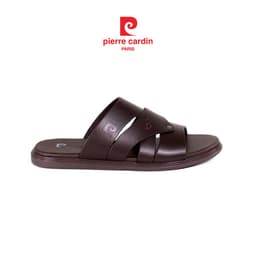 Thumbnail Dép nam Pierre Cardin Pháp da bò cao cấp, quai chéo ngang đế cao su chống trượt, không gây hôi chân - 163 4