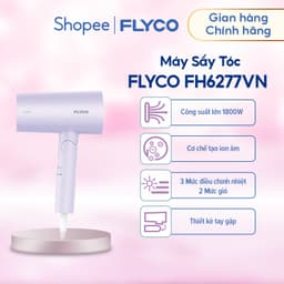 Thumbnail Máy Sấy Tóc Flyco Công Suất Lớn (1800W) FH6277VN Chế Độ Sấy Anion & Sấy Lạnh Bảo Vệ Tóc 1