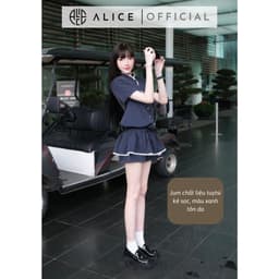 Thumbnail Set Váy Nữ Jumsuit Cổ Tàu Phối Viền Ren ALICE Kèm Quần Short Thiết Kế Chun Eo Chất Tuytsi S631 4