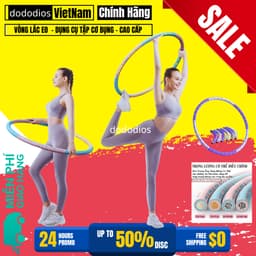 Thumbnail Vòng Lắc Eo Giảm Mỡ Bụng Cho Nam Nữ - Tập Thể Dục Tại Nhà Hiệu Quả - Dụng Cụ Tập Bụng Eo Thon - Hàng Chính Hãng Dododios 1