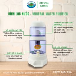 Thumbnail Bình Lọc Nước Ohiama Mineral Water Purifier HMW-15A 15 Lit - Nấm Sứ Ceramic và Lõi Lọc 5 Tầng 2
