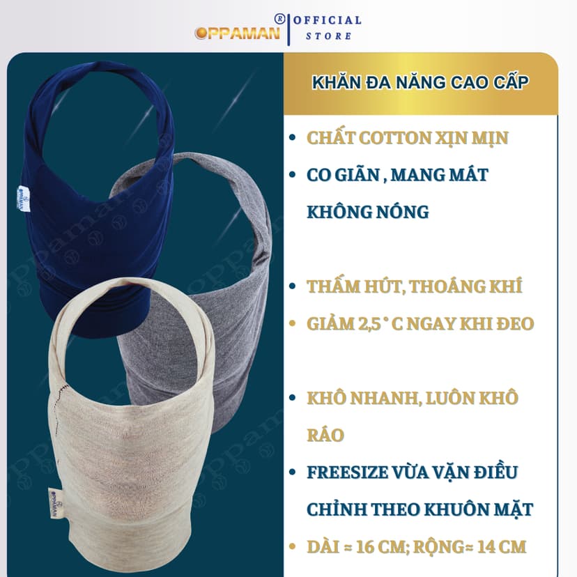 Ảnh Combo 3 khăn trùm đầu chống nắng khăn ống khăn đi phượt đi nắng chống tia uv xịn OKDN1 OPPAMAN 1