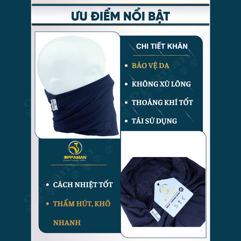 Ảnh Combo 3 khăn trùm đầu chống nắng khăn ống khăn đi phượt đi nắng chống tia uv xịn OKDN1 OPPAMAN 2
