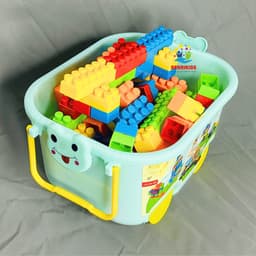 Thumbnail Hộp Đồ Chơi Xếp Hình 124 Chi Tiết Có Bánh Xe Đẩy Bằng Nhựa Benrikids An Toàn Cho Bé Sáng Tạo 2