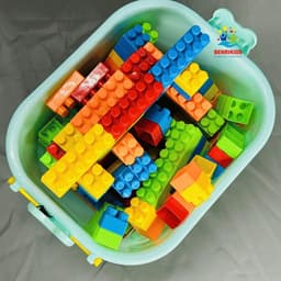 Thumbnail Hộp Đồ Chơi Xếp Hình 124 Chi Tiết Có Bánh Xe Đẩy Bằng Nhựa Benrikids An Toàn Cho Bé Sáng Tạo 3