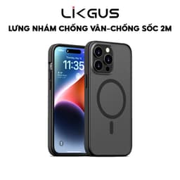 Thumbnail Ốp LIKGUS-Lưng Nhám Chống Vân-Chống Ố-Chống Sốc-Hỗ Trợ Sạc Không Dây Cho IP Series 11-12-13-14-15-16 1