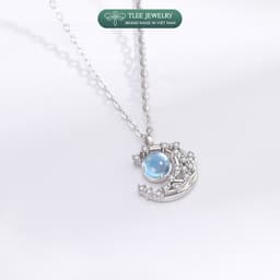 Thumbnail Dây chuyền bạc nữ TLEE mặt trăng đá moonstone lấp lánh TLEE JEWELRY D0152 2