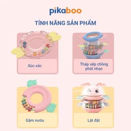 Thumbnail Đồ chơi lật đật Pikaboo, các kiểu hình xinh xắn, tích hợp 3 in 1, âm thanh vui nhộn, có gặm nướu 4