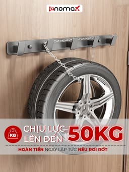 Thumbnail Móc treo quần áo dán tường Enomax đa năng chịu lực, chất liệu nhôm hàng không chống gỉ, tặng kèm keo dán 12g (Eno 0176) 4