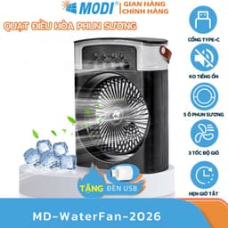 Thumbnail Quạt Điều Hoà Phun Sương Mini Modi Solar, Quạt Hơi Nước Có Khay Đá Dung Tích 600ml 1