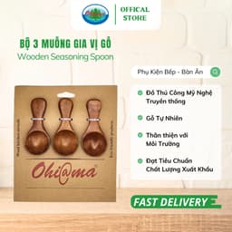 Thumbnail Muỗng Gia Vị Gỗ Xà Cừ Ohiama Wooden Seasoning Spoon - Dụng Cụ Bếp, Bàn Ăn, Đồ Thủ Công VNXK, Tết 4