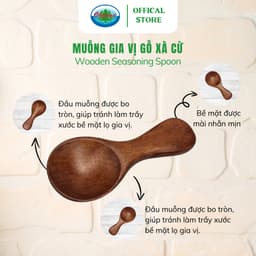 Thumbnail Muỗng Gia Vị Gỗ Xà Cừ Ohiama Wooden Seasoning Spoon - Dụng Cụ Bếp, Bàn Ăn, Đồ Thủ Công VNXK, Tết 2