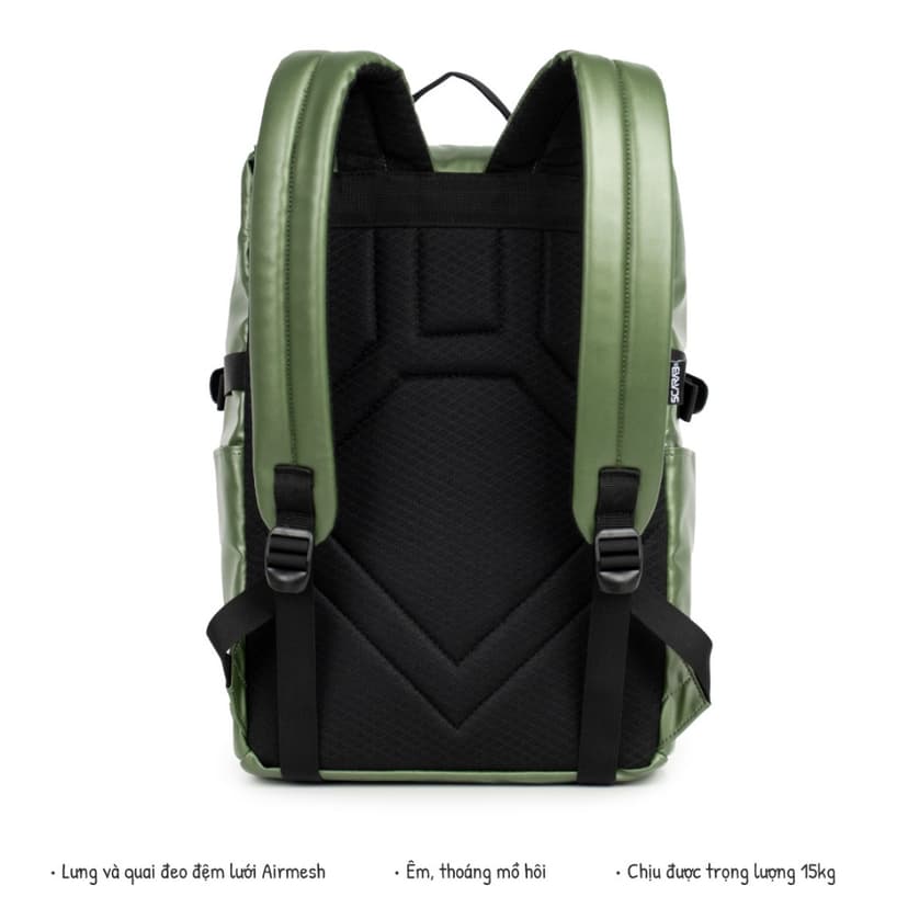 Ảnh Balo Da PU Thời Trang Scarab Urban Leather Backpack - Ba lô Đi Học Đi Làm Đựng Vừa Laptop 16inch 3