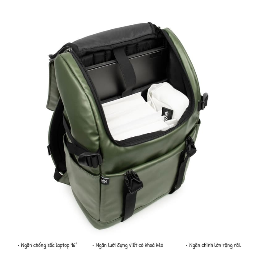 Ảnh Balo Da PU Thời Trang Scarab Urban Leather Backpack - Ba lô Đi Học Đi Làm Đựng Vừa Laptop 16inch 4