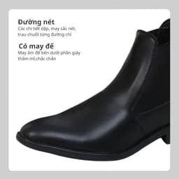 Thumbnail Giày da chelsea boots Inichi G1071 da loại tốt, có may đế 1