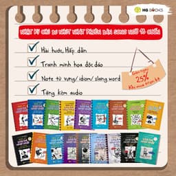Thumbnail Combo tập 1-5 Nhật Ký Chú Bé Nhút Nhát song ngữ - Diary Of a Wimpy Kid, tặng kèm file nghe HG Books 2