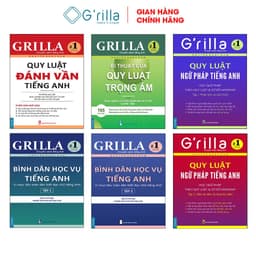 Thumbnail Sách - Combo 6 Bình dân học vụ tiếng Anh, Học đánh vần và Ngữ pháp theo quy luật 1 & 2 GRILLA 1