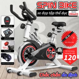 Thumbnail BG - Xe đạp tập thể dục nhỏ gọn tại nhà  Fitness, ELITE 03 có đồng hồ tập luyện, đo nhịp tim 4