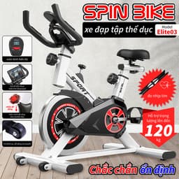 Thumbnail BG - Xe đạp tập thể dục nhỏ gọn tại nhà  Fitness, ELITE 03 có đồng hồ tập luyện, đo nhịp tim 3