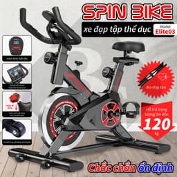 Thumbnail BG - Xe đạp tập thể dục nhỏ gọn tại nhà  Fitness, ELITE 03 có đồng hồ tập luyện, đo nhịp tim 2
