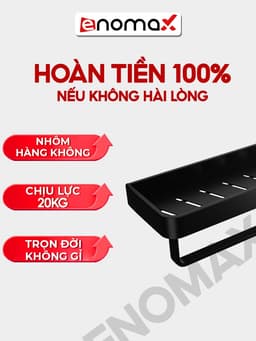 Thumbnail Kệ nhà tắm Enomax dán tường đựng đồ đa năng, chất liệu Nhôm hàng không cao cấp, bảo hành 10 năm (0113) 3