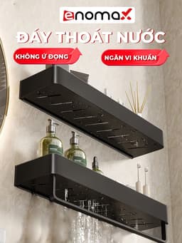 Thumbnail Kệ nhà tắm Enomax dán tường đựng đồ đa năng, chất liệu Nhôm hàng không cao cấp, bảo hành 10 năm (0113) 2