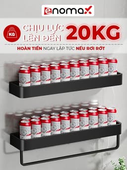 Thumbnail Kệ nhà tắm Enomax dán tường đựng đồ đa năng, chất liệu Nhôm hàng không cao cấp, bảo hành 10 năm (0113) 4